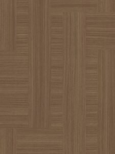 Detailafbeelding van de S193 Jiometori van Cleaf, een decoratief plaatmateriaal met de structuur van bruin hout met grafisch decor