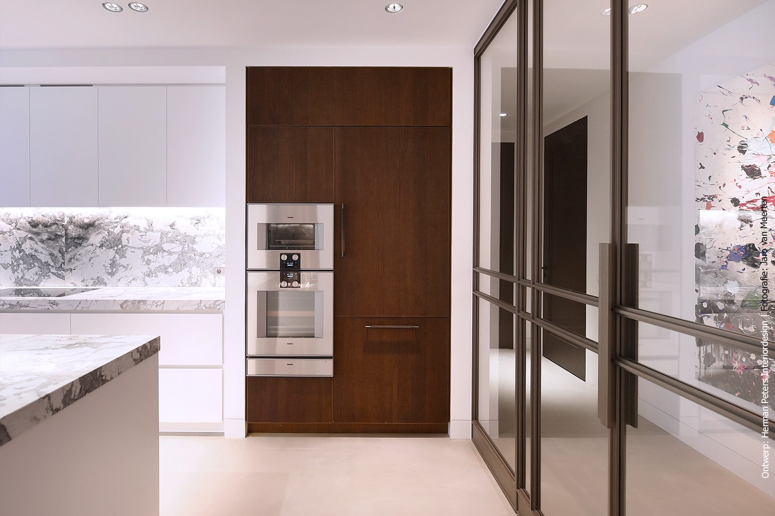 Decoratief plaatmateriaal in luxe appartement