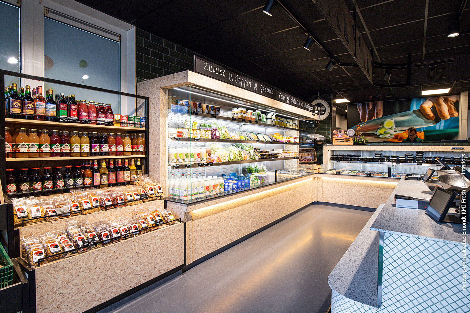 Geslaagde materialenmix in vernieuwde winkel van De Voedingsadviseur