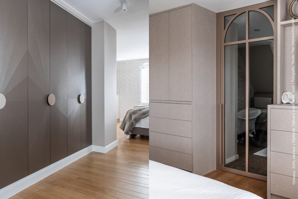 Stijlvolle combinatie van materialen in de slaapkamer