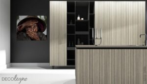 Decoratief plaatmateriaal met een blond, eikenhouten decor in kleur S210
