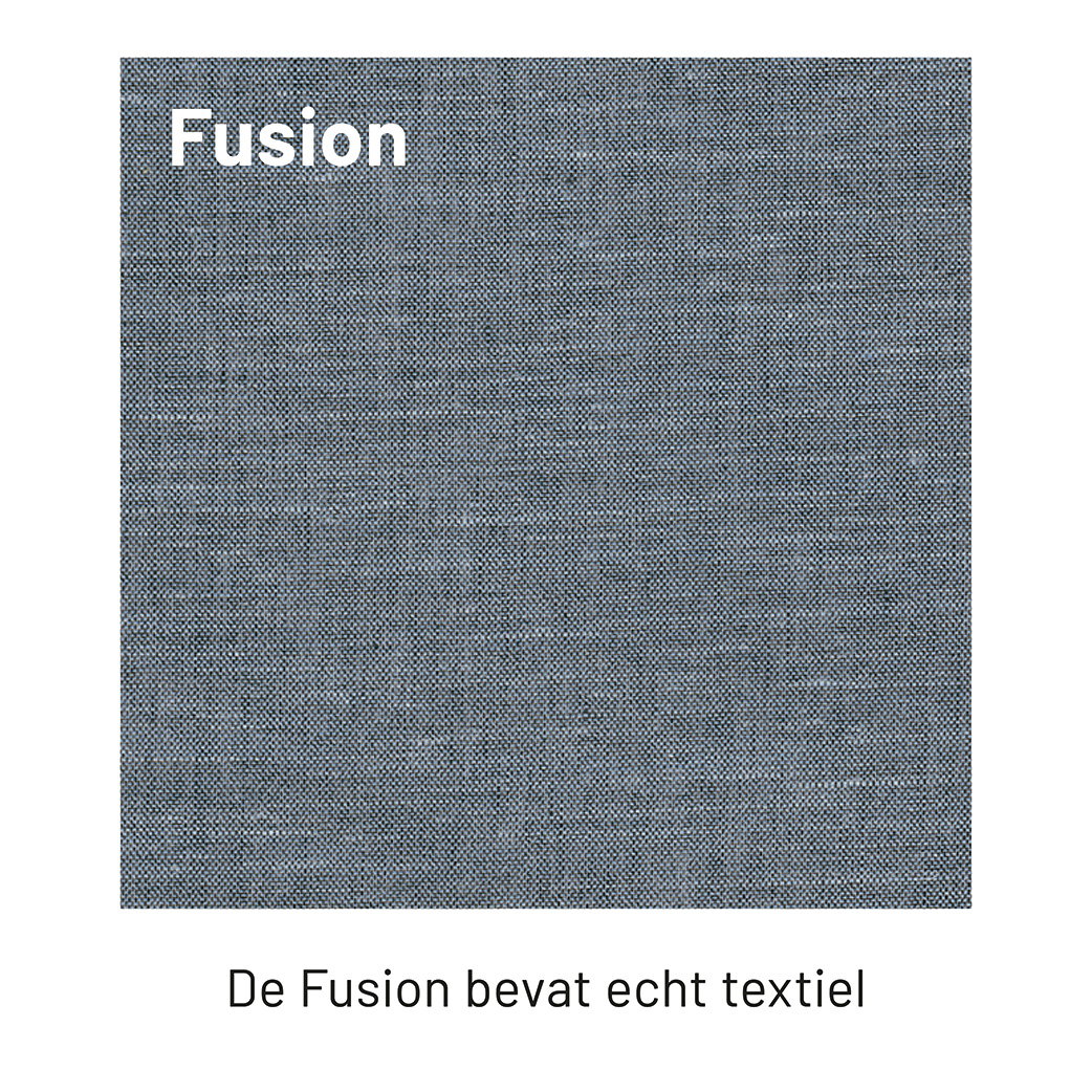 Decoratief plaatmateriaal Fusion met echt textiel in blauwe kleur