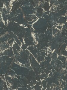 Detailafbeelding van decoratief plaatmateriaal waarin een donkergroen natuursteendecor is ter zien, de FD41 Fiocco van Cleaf.