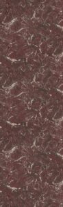 Hele plaatafbeelding van decoratief plaatmateriaal waarin een donkerrood natuursteendecor is ter zien, de FD42 Fiocco van Cleaf.