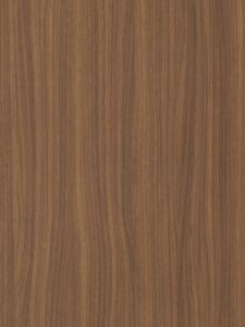 Detailafbeelding LS47 Poro Noce van Cleaf, decoratief plaatmateriaal met bruine walnotenhoutstructuur
