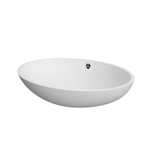 Witte waskom solid surfacemateriaal