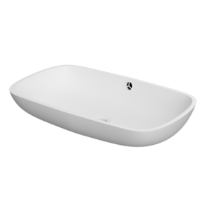 Witte wasbak solid surfacemateriaal