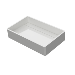 Witte wasbak solid surfacemateriaal