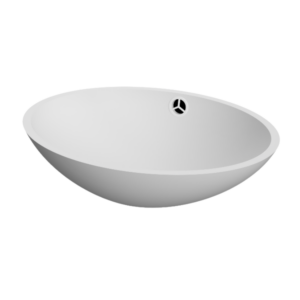 Witte wasbak solid surfacemateriaal