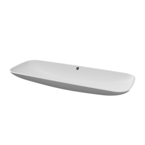 Witte wasbak solid surfacemateriaal