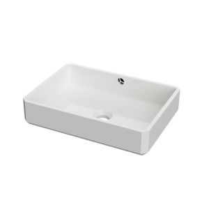 Witte wasbak solid surfacemateriaal