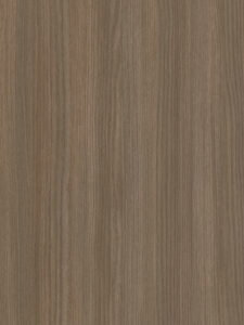 Detailafbeelding van decoratief plaatmateriaal met een stijlvolle warm bruine houttextuur, de LS95 Matrice van Cleaf.
