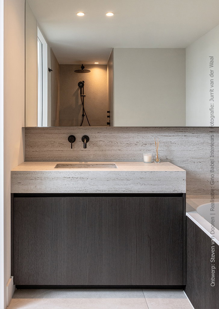 Badkamermeubel in donker houtdecor S181 Quercia