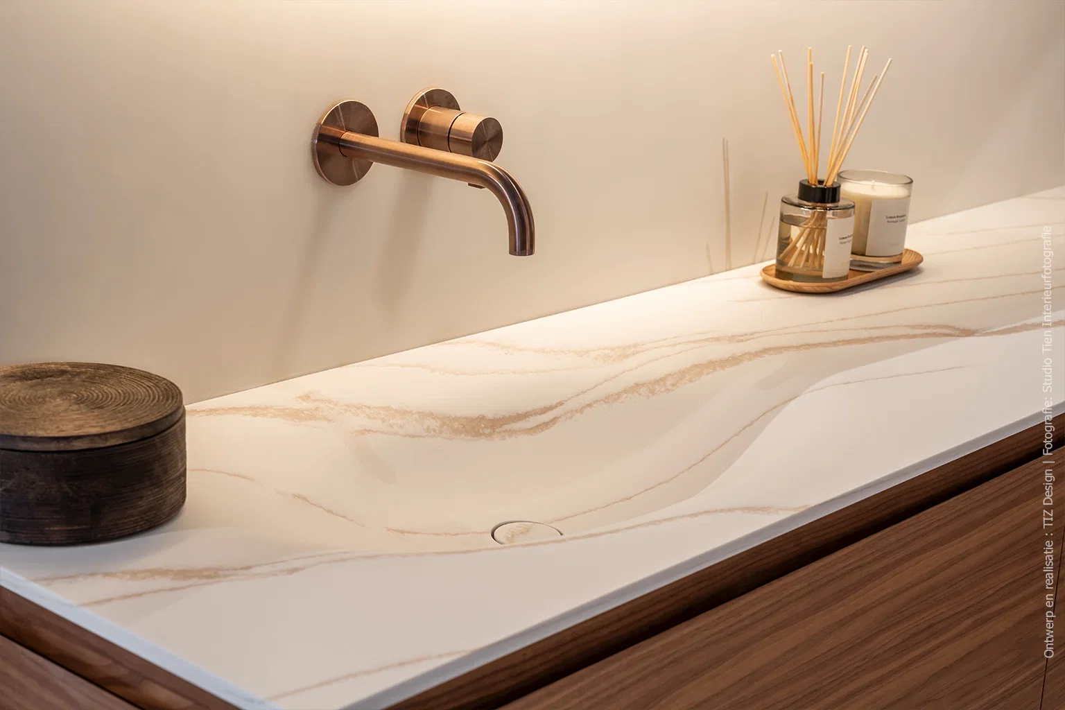 Wastafel in solid surface decor DM5044 Sun Kissed