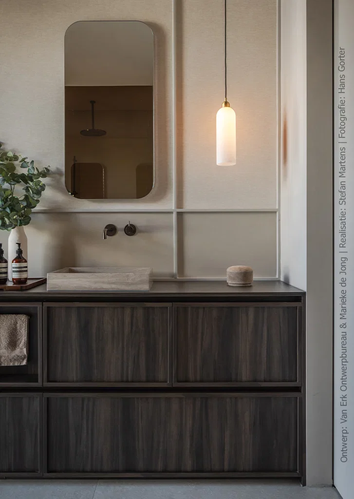 Badkamermeubel in donkerbruin houtdecor LS66 Ceppo